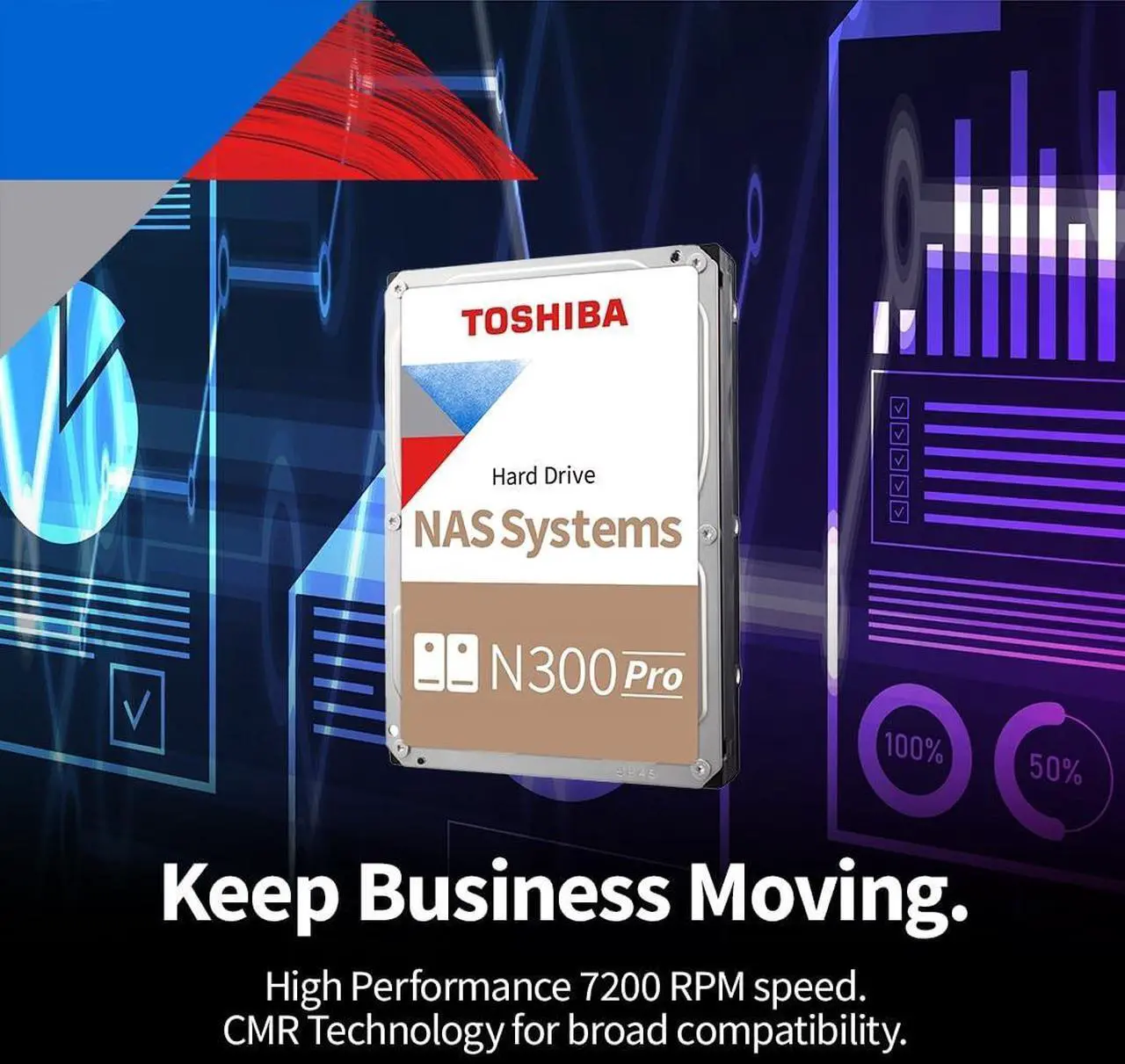 Alt view image 6 of 8 - Toshiba 20TB N300 Pro NAS Internal Hard Drive  HDWG82EXZSTB