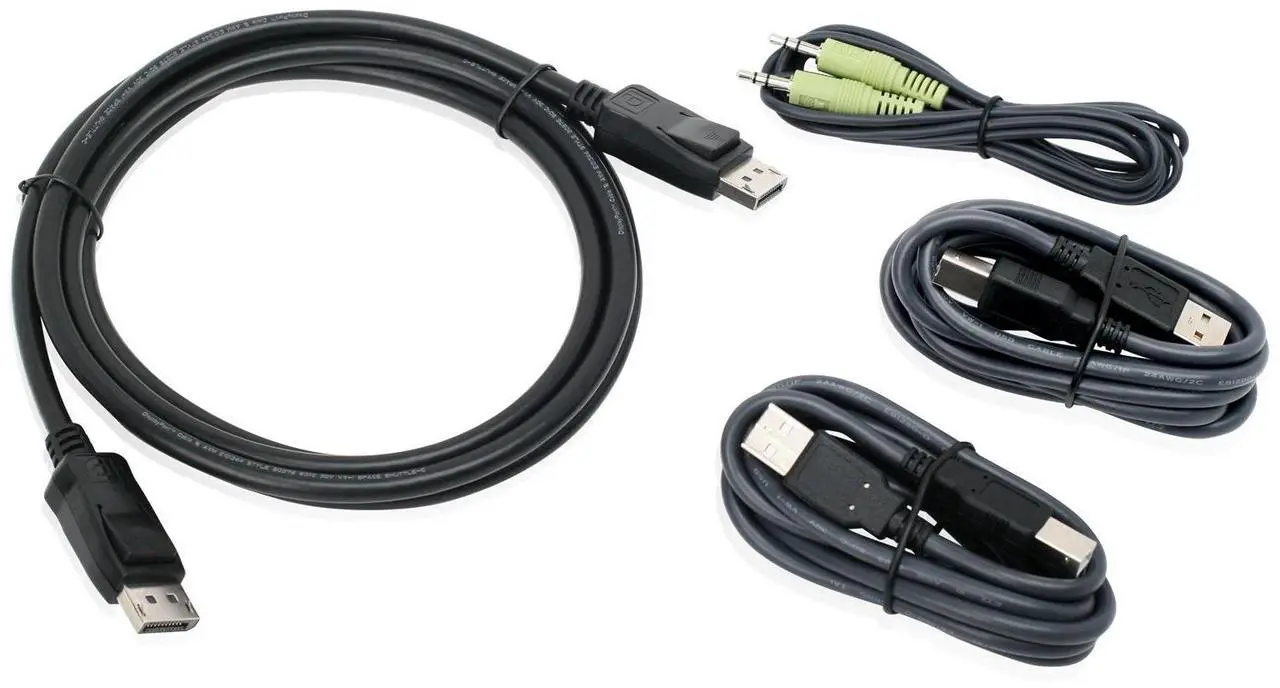 Alt view image 8 of 9 - IOGEAR 6ft DisplayPort, USB KVM Cable Kit with Audio (TAA)