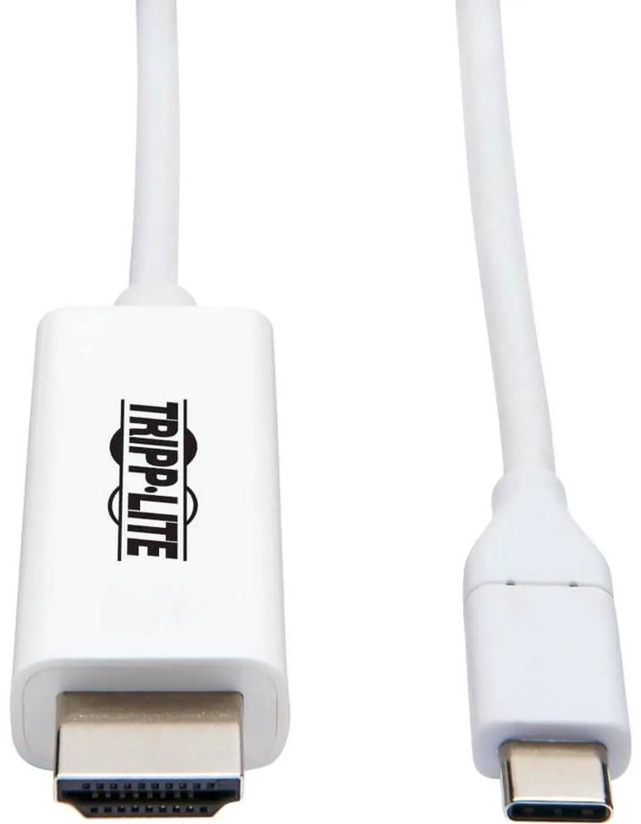 Alt view image 5 of 12 - Tripp Lite U444-006-H4K6WE USB-C to HDMI Adapter, M/M, White, 6 ft. - 5.91 ft HDMI/Thunderbolt 3 A/V Cable for Smartphone, Projector, Chromebook, Notebook, Monitor, Tablet, Audio/Video Device, MacBook