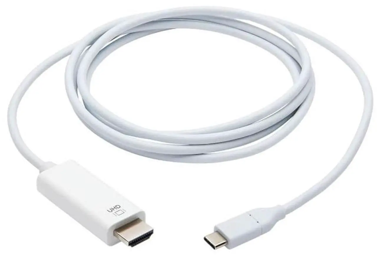 Alt view image 9 of 12 - Tripp Lite U444-006-H4K6WE USB-C to HDMI Adapter, M/M, White, 6 ft. - 5.91 ft HDMI/Thunderbolt 3 A/V Cable for Smartphone, Projector, Chromebook, Notebook, Monitor, Tablet, Audio/Video Device, MacBook