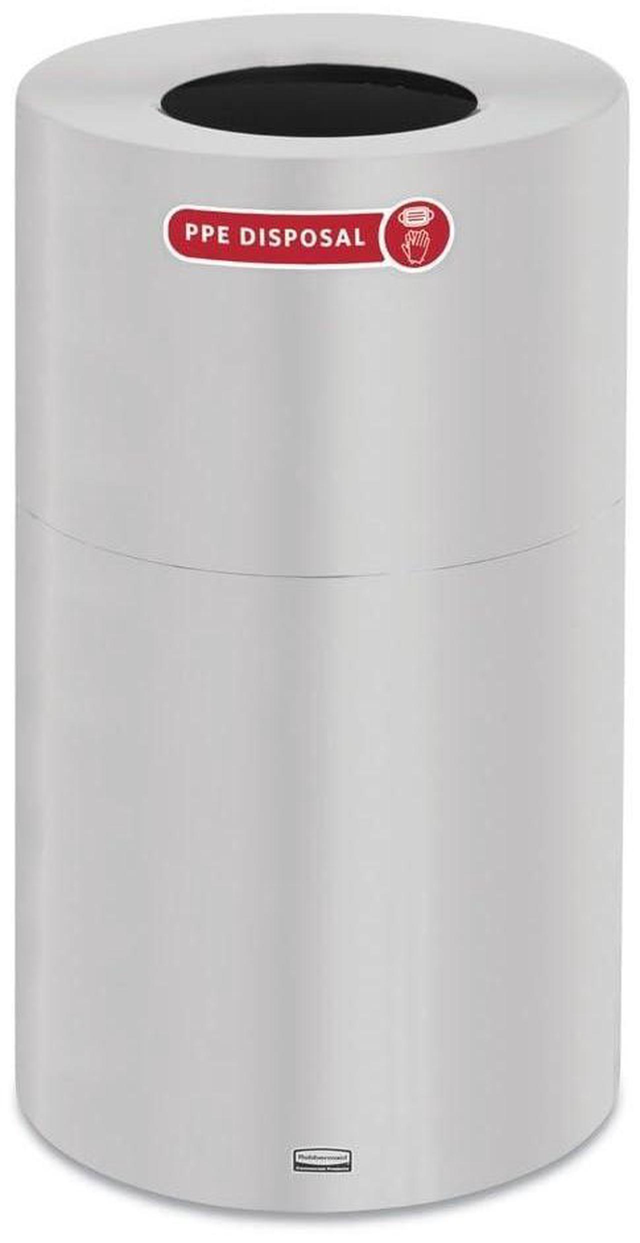 Alt view image 3 of 3 - Rubbermaid Medical Decal, PPE Disposal 10 x 2.5 Red