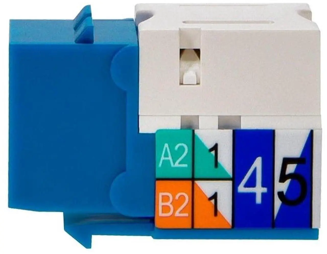Alt view image 17 of 18 - Monoprice Cat6 Punch Down Keystone Jack - Blue | 110 Type IDC, 90 Degree Connection