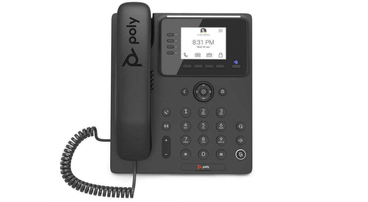 Alt view image 2 of 4 - Poly CCX 350 IP Phone Teams Version Desktop/Wall Mountable POE (no Power Supply)