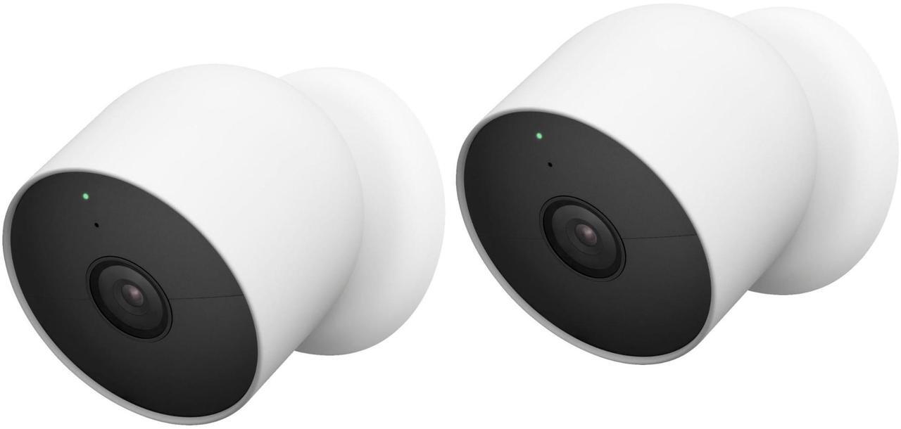 Alt view image 2 of 7 - Google Nest 2 Megapixel Indoor/Outdoor HD Network Camera Snow 2 Pack