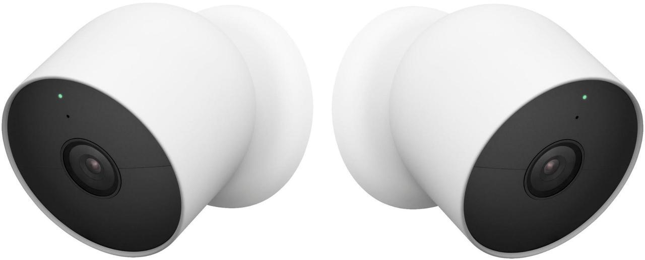 Alt view image 5 of 7 - Google Nest 2 Megapixel Indoor/Outdoor HD Network Camera Snow 2 Pack