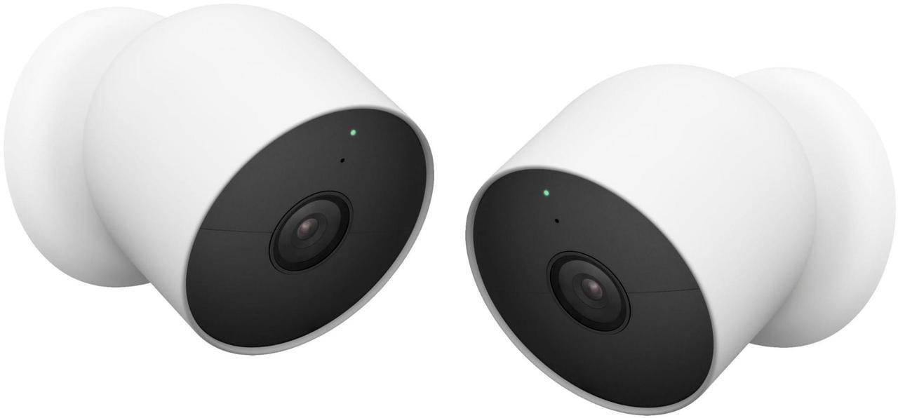 Alt view image 6 of 7 - Google Nest 2 Megapixel Indoor/Outdoor HD Network Camera Snow 2 Pack