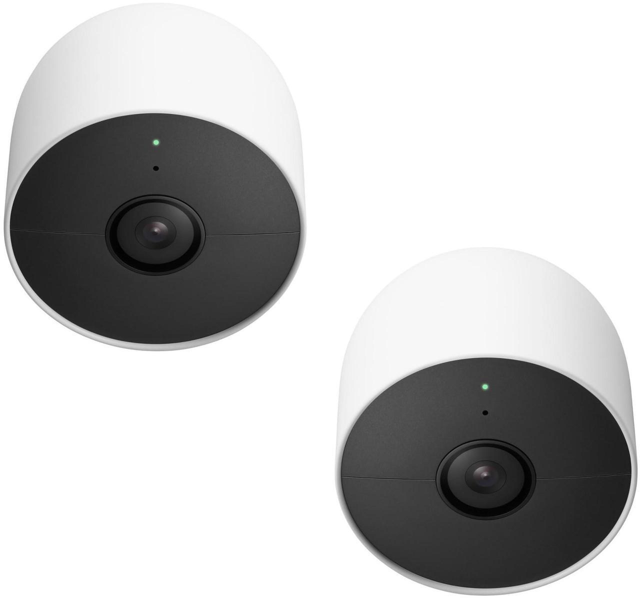 Alt view image 7 of 7 - Google Nest 2 Megapixel Indoor/Outdoor HD Network Camera Snow 2 Pack