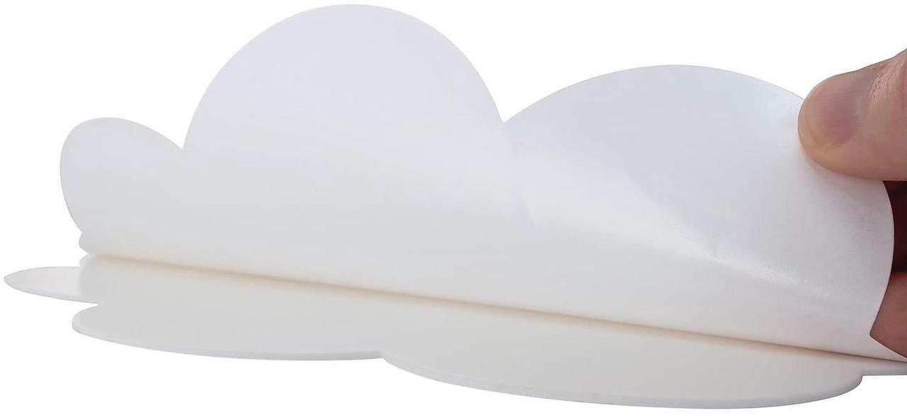 Alt view image 3 of 6 - Self Stick Dry Erase Clouds Laminated Foam Surface 7" x 10" White 10/Pack PAC9014