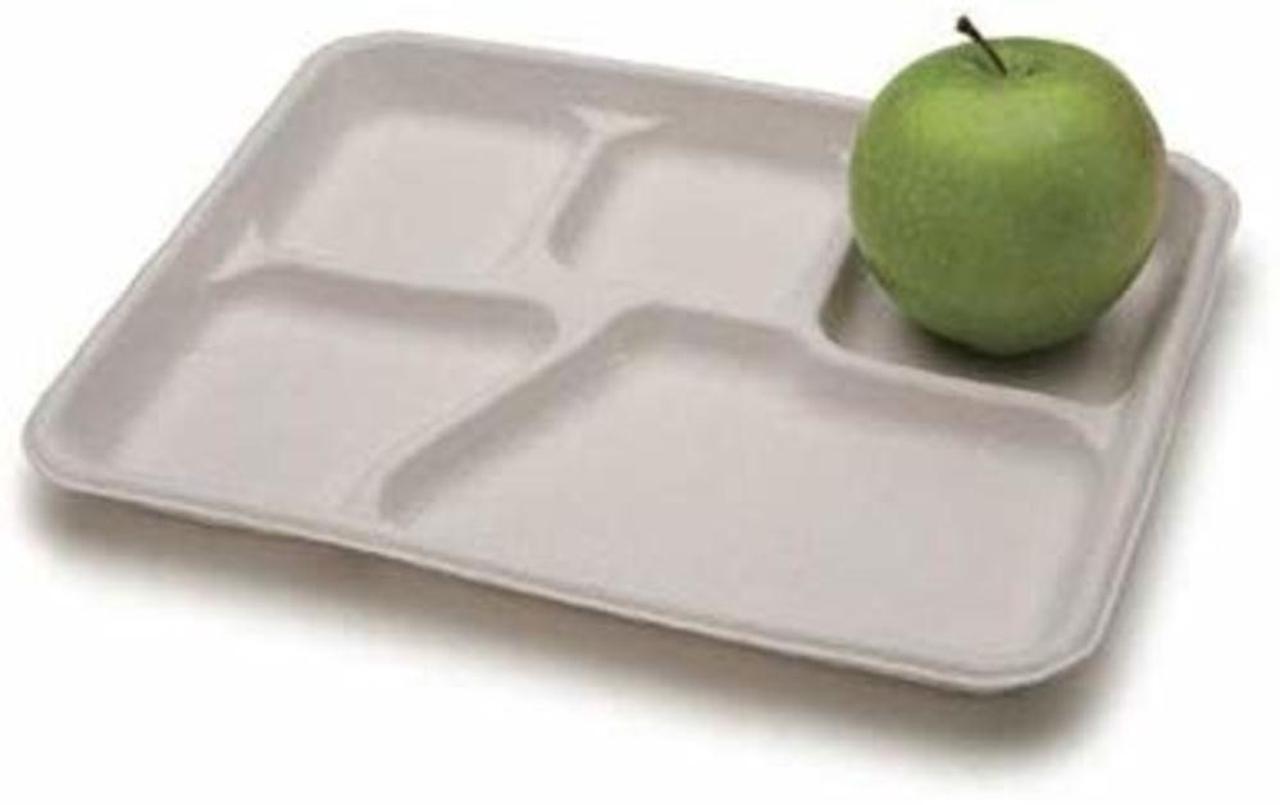 Main image of Savaday Molded Fiber Dinnerware 5-Compartment Plate Paper 10.5" dia White 250/Carton 21040