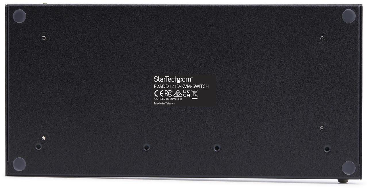 Alt view image 6 of 7 - StarTech 2-Port Dual-Monitor DisplayPort KVM Switch with Dual View Video Matrix- 4K 60Hz - 4x USB Hub Ports - Hotkey Switching - DP 1.2 Matrix KVM   P2ADD121D-KVM-SWITCH