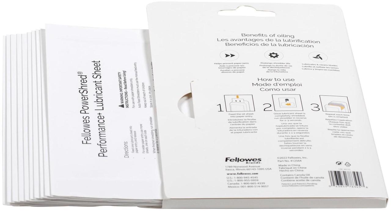 Alt view image 6 of 7 - Powershred Performance+ Lubricant Sheets 8.5 x 6 10/Pack 4015501