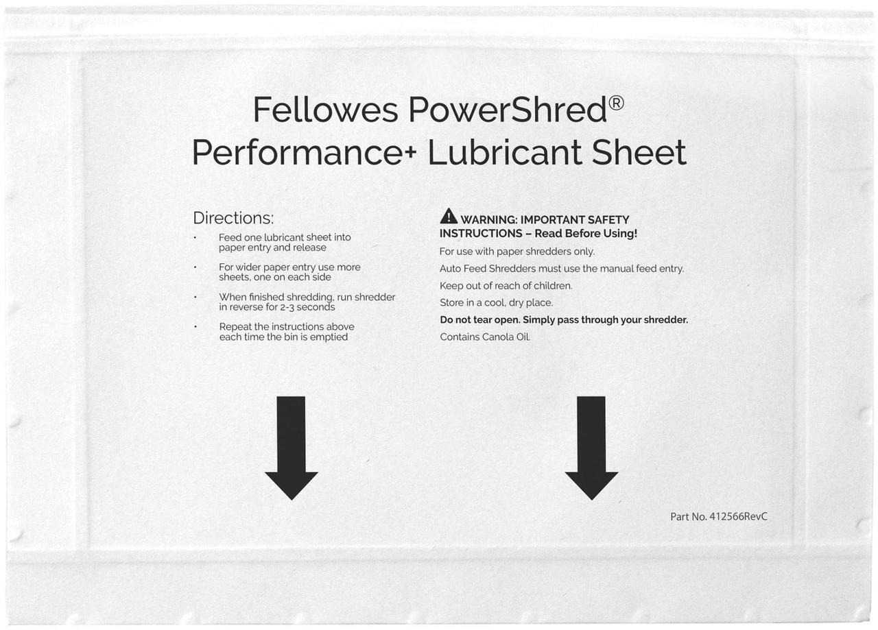 Alt view image 7 of 7 - Powershred Performance+ Lubricant Sheets 8.5 x 6 10/Pack 4015501