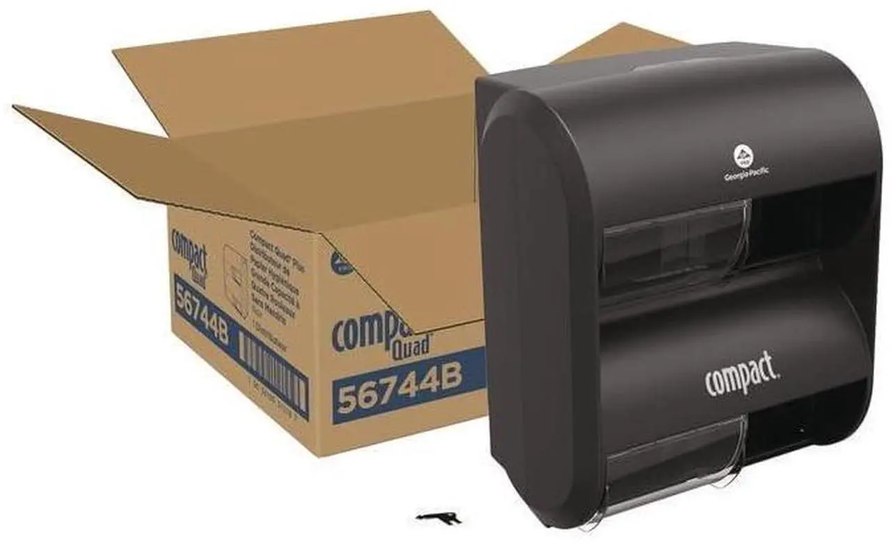 Alt view image 2 of 3 - COMPACT 4-ROLL Quad Plus CORELESS HIGH-Capacity Toilet Paper Dispenser