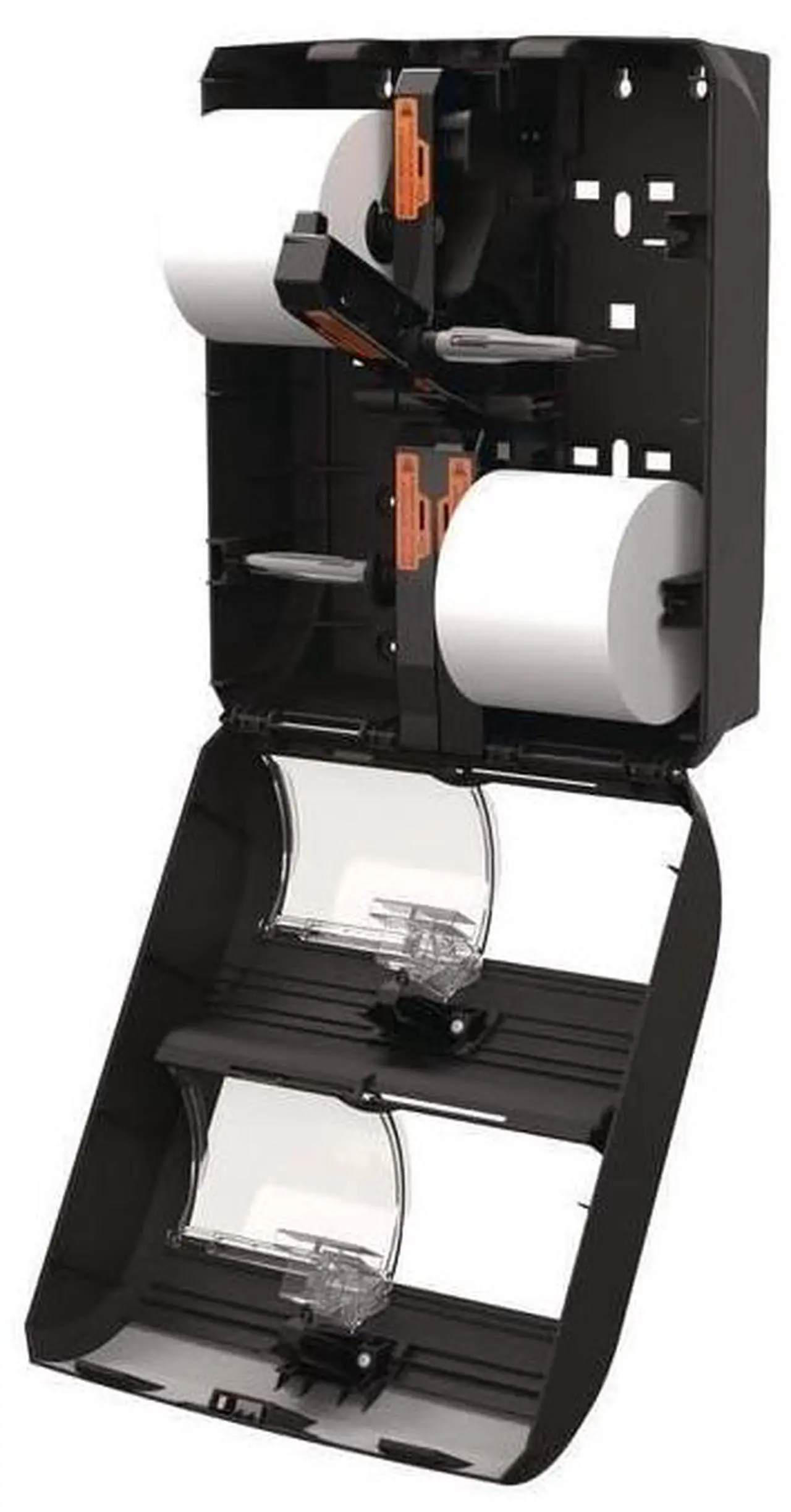 Alt view image 3 of 3 - COMPACT 4-ROLL Quad Plus CORELESS HIGH-Capacity Toilet Paper Dispenser