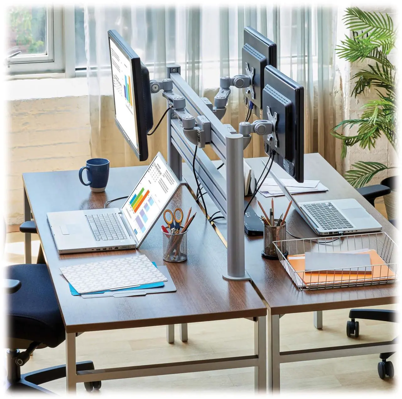 Alt view image 3 of 7 - Tripp Lite Series Slat Rail with Posts for Slat Wall System, 40 in, (102 cm), TAA (DMSWKITTAA)