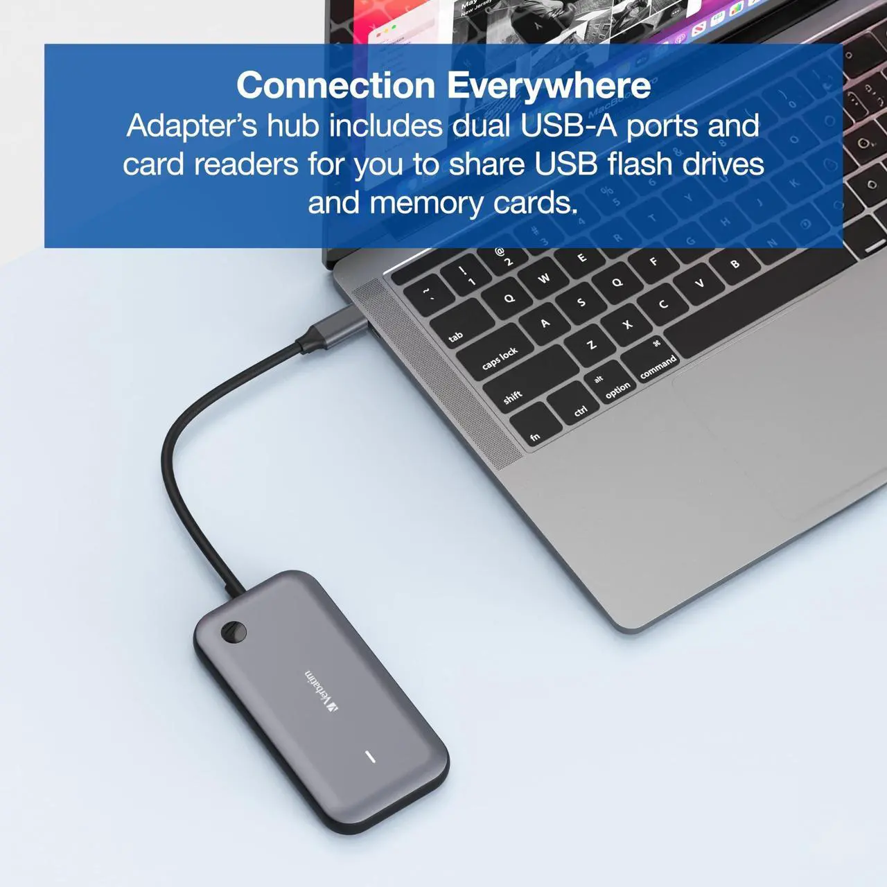 Alt view image 4 of 7 - Verbatim Share My Screen 1080p USB-C Wireless Display Adapter with USB Hub 32146