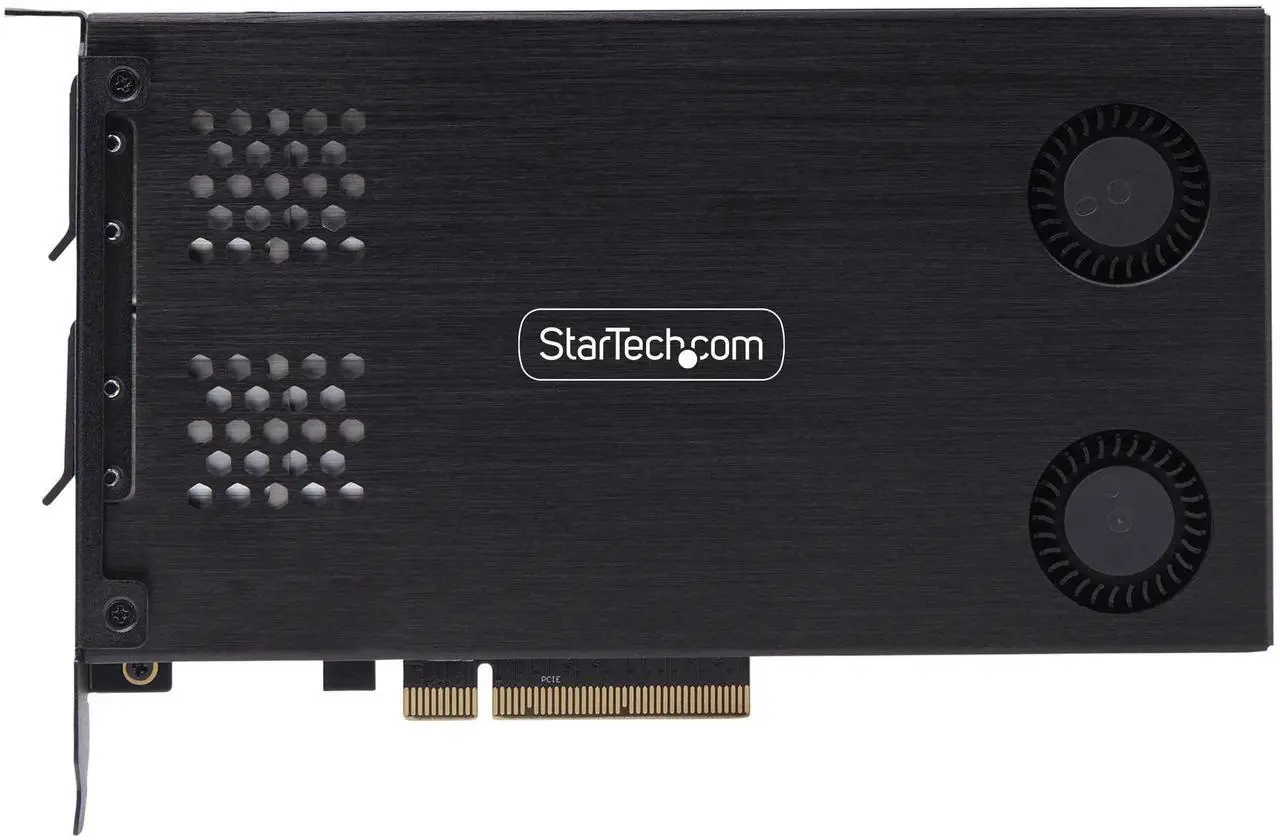 Alt view image 4 of 7 - StarTech Dual-Bay M.2 NVMe SSD to PCIe x8 Removable Mobile Rack  2M2-REMOVABLE-PCIE