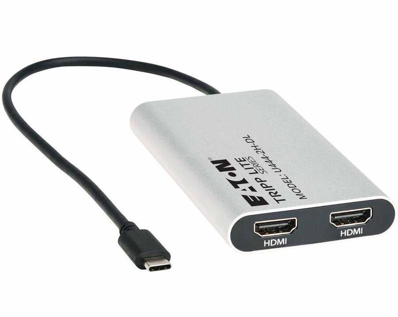 Main image of Tripp Lite series USB-C Adapter, Dual Display, 100W PD Passthrough, Silver