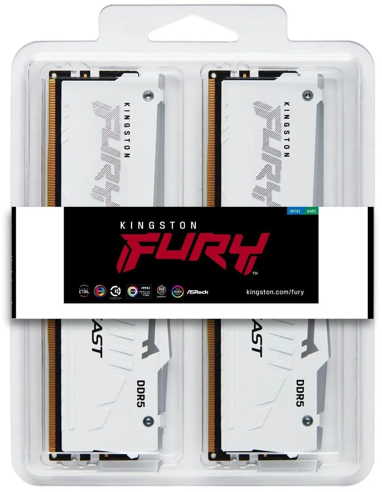 Alt view image 10 of 11 - Kingston FURY Beast 32GB (2 x 16GB) 288-Pin PC RAM DDR5 6400 (PC5 51200) Memory (Desktop Memory) Model KF564C32BWEAK2-32