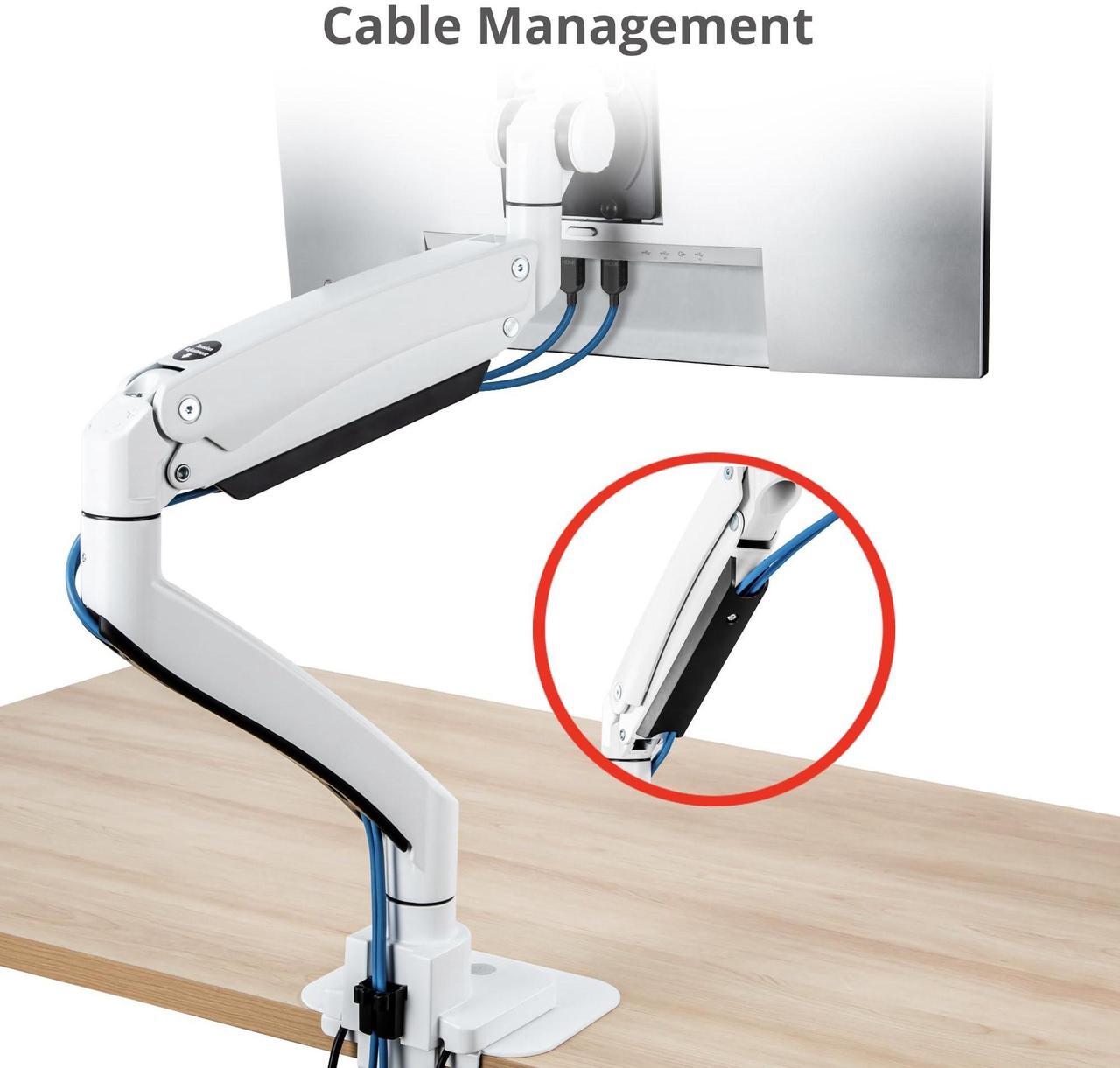 Alt view image 7 of 8 - SIIG Ultra Heavy Duty Single Monitor Arm Desk Mount, VESA 75/100/200mm