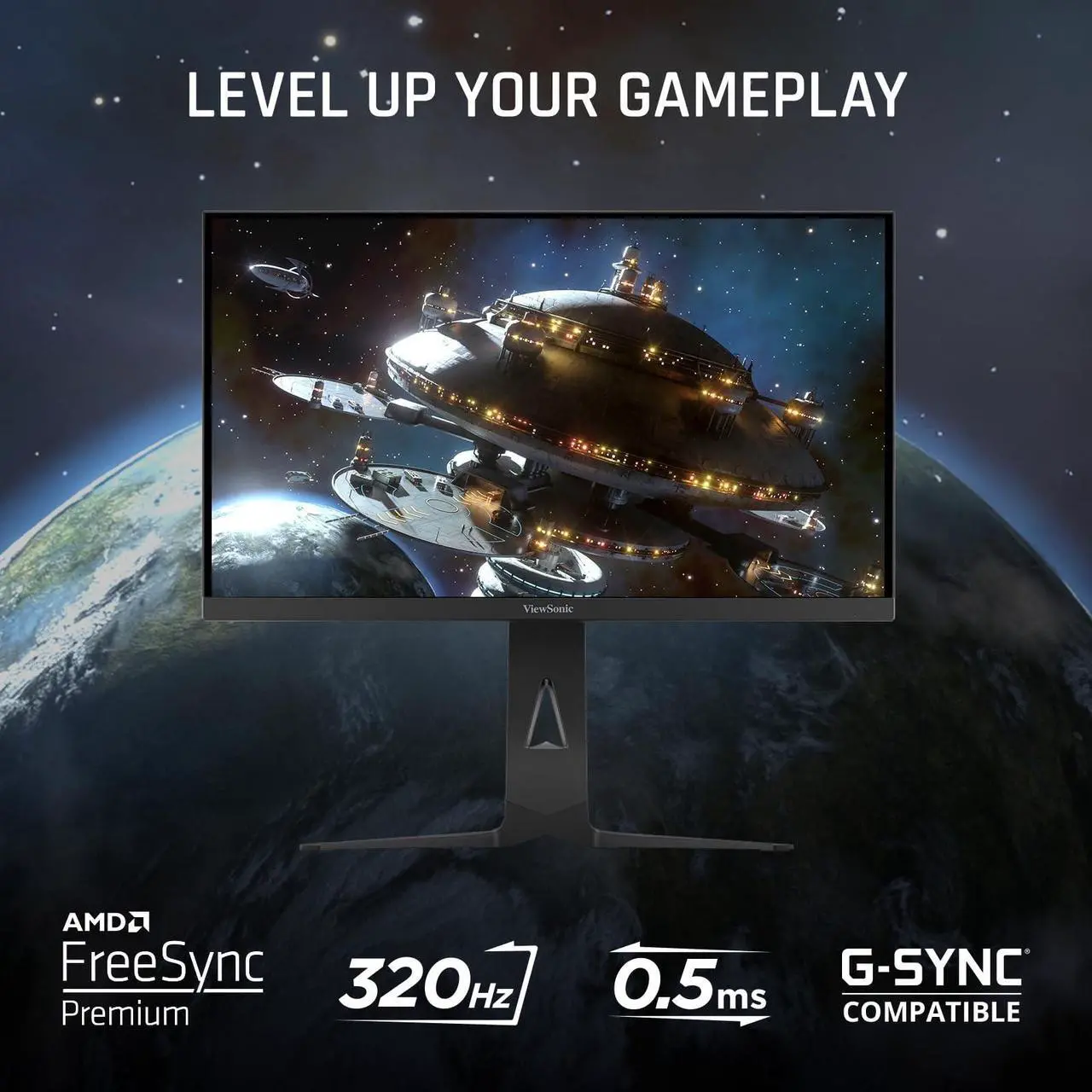 Alt view image 16 of 20 - ViewSonic XG275D-4K 27 Inch 4K UHD Gaming Monitor with 320Hz, 0.5ms Response Time, AMD FreeSync Premium, Advanced Ergonomics, HDMI, DisplayPort, and 65W USB-C