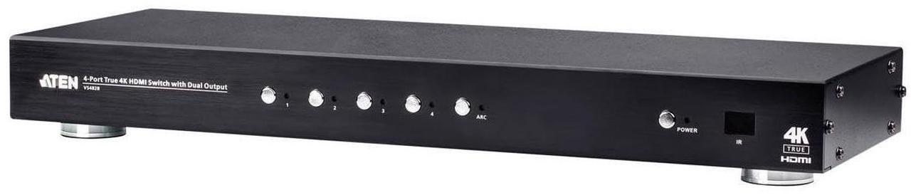 Alt view image 13 of 13 - Aten 4-Port True 4K HDMI Switch with Dual Output VS482B - 4096 x 2160 - 4K - 4 x 2 - 2 x HDMI Out