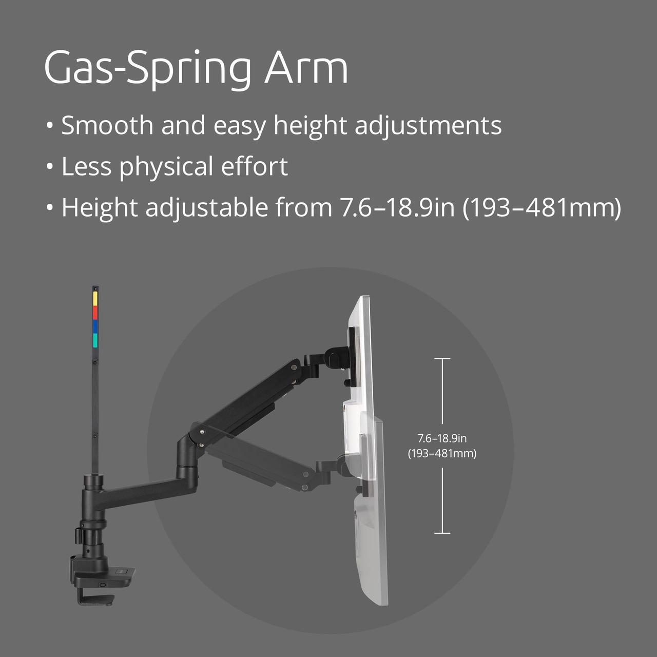 Alt view image 3 of 6 - Kensington SmartFit Premium Heavy Duty Single Monitor Arm (K58273NA)