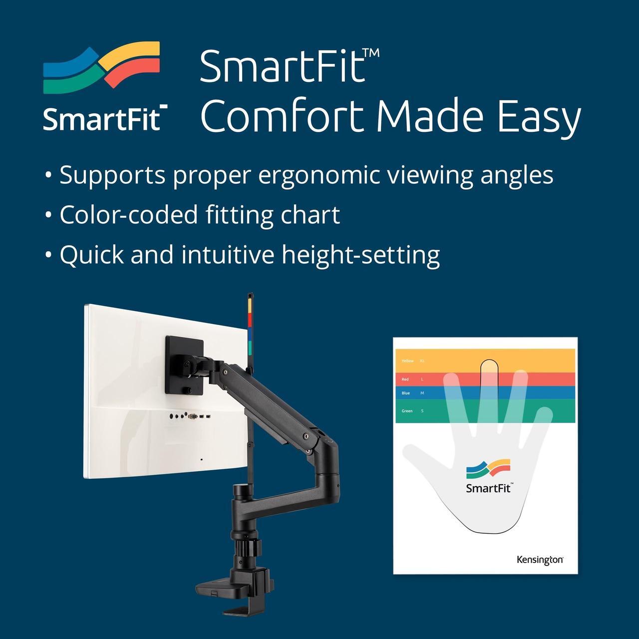 Alt view image 5 of 6 - Kensington SmartFit Premium Heavy Duty Single Monitor Arm (K58273NA)