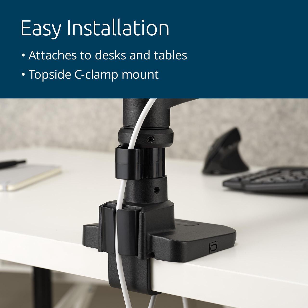 Alt view image 6 of 6 - Kensington SmartFit Premium Heavy Duty Single Monitor Arm (K58273NA)