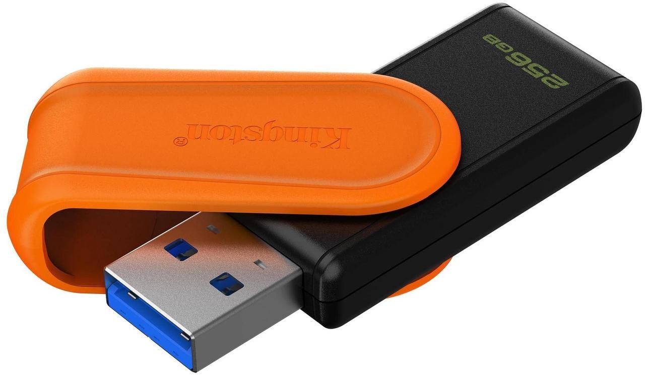 Alt view image 5 of 10 - Kingston DataTraveler Exodia S USB Flash Drive - 256 GB - USB 3.2 (Gen 1) - Black, Orange - 5 Year Warranty