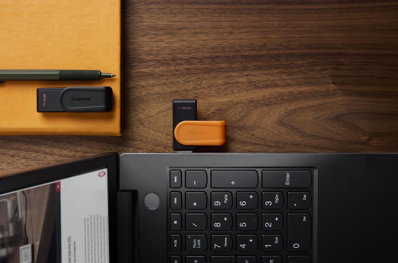 Alt view image 8 of 10 - Kingston DataTraveler Exodia S USB Flash Drive - 256 GB - USB 3.2 (Gen 1) - Black, Orange - 5 Year Warranty