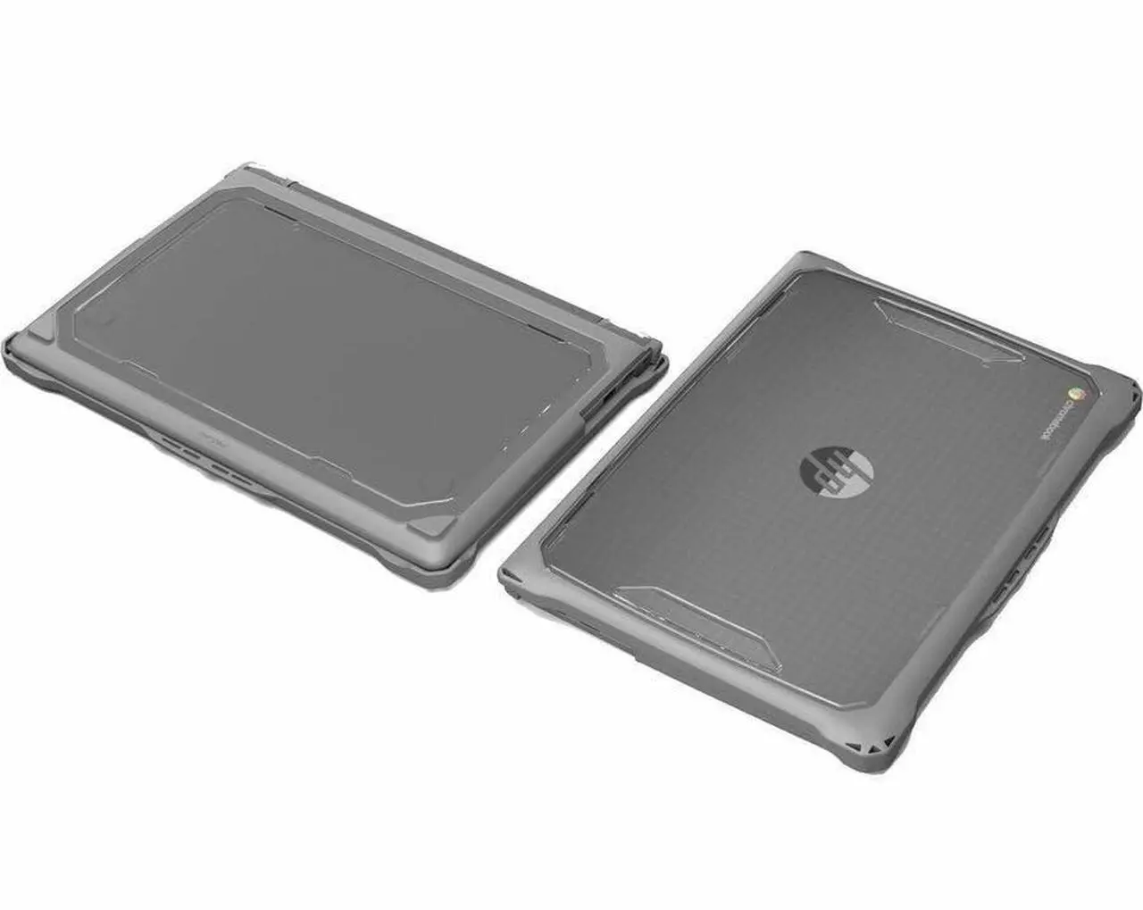 Alt view image 8 of 9 - Extreme Shell-F2 Slide Case for HP Fortis Chromebook G10 11" and Clamshell Chromebook 11" G8/G9 Gray/Clear HPESFFCBG10GRY