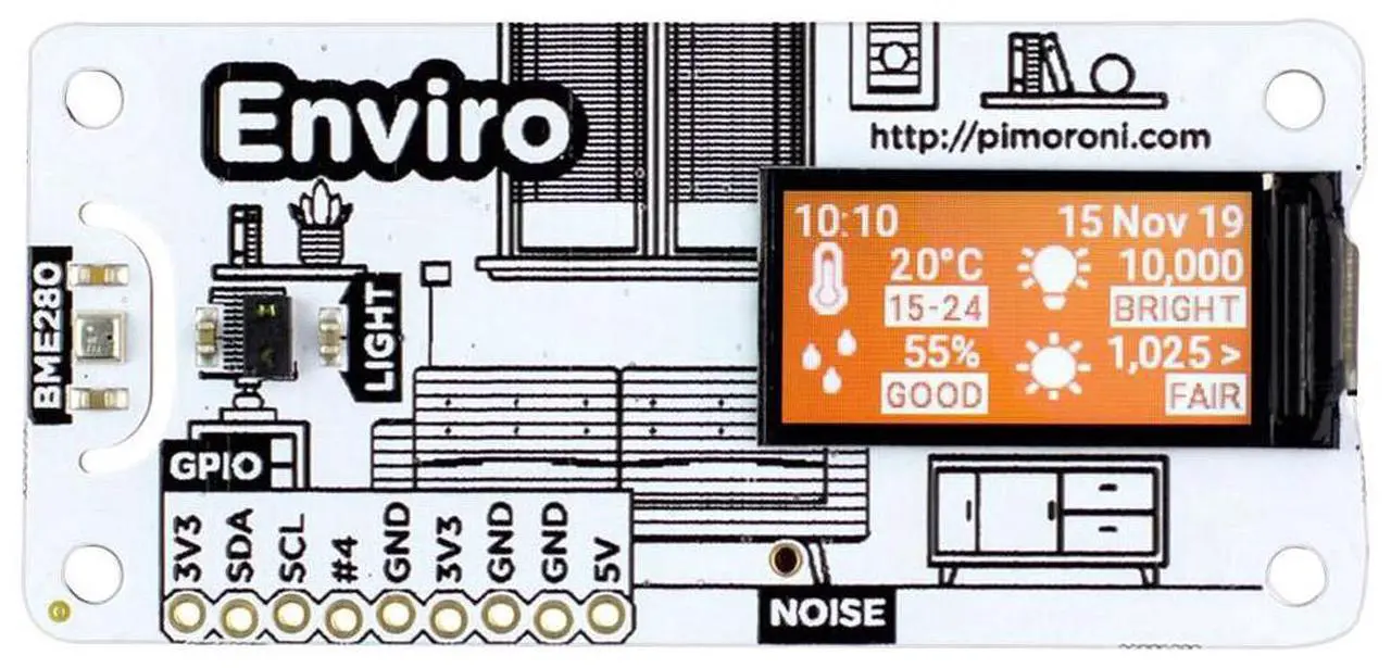 Pimoroni Enviro Environmental Monitor