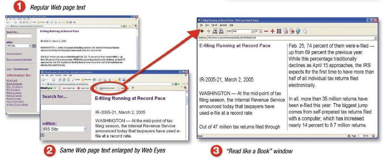 Alt view image 3 of 3 - WebEyes 2.2 - Makes the Web Easier to Read