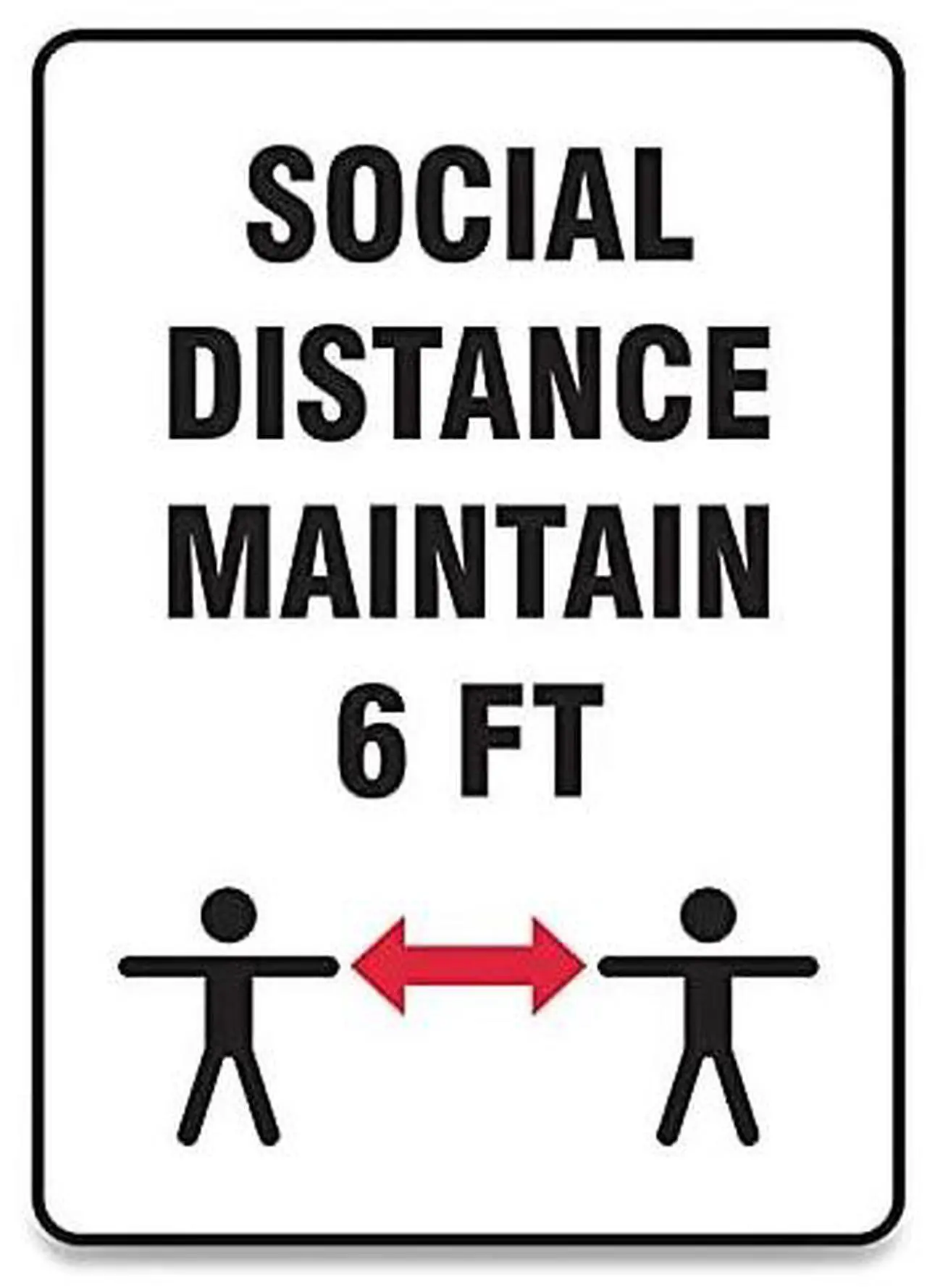 Alt view image 3 of 3 - Accuform Sign,Social Distance 10x7 MGNF547VPESP