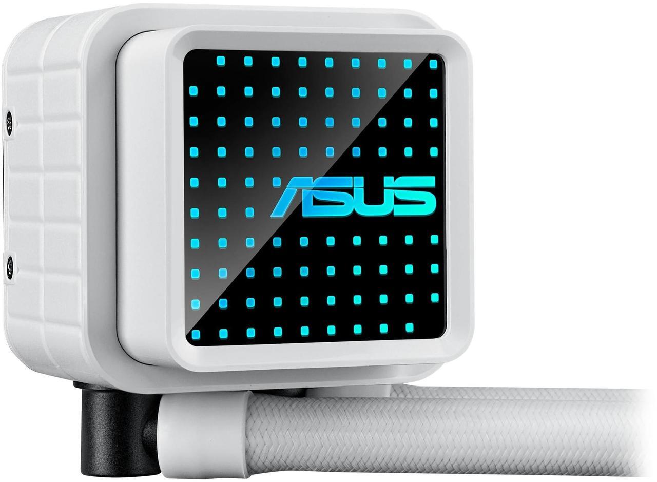 Alt view image 13 of 15 - Asus Prime LC 360 ARGB White Edition Cooling Fan/Radiator/Water Block/Pump - 3 x Fan(s) - 75.70 CFM Maximum Airflow - 2200 rpm - Liquid Cooler Cooler - Compatible Intel Socket: Socket LGA-1851, LGA-17