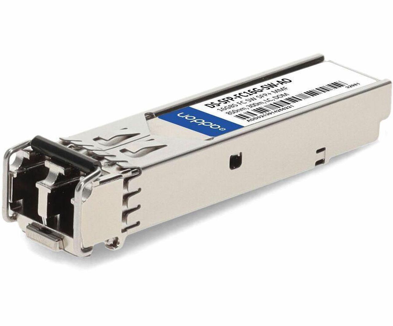 Alt view image 17 of 17 - AddOn Cisco DS-SFP-FC16G-SW Compatible TAA Compliant 16GBase-SW Fibre Channel SFP+ Transceiver LC,