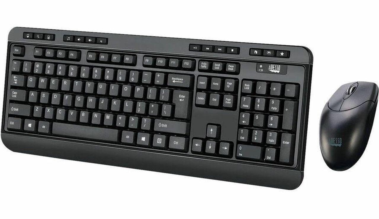 Alt view image 17 of 17 - Adesso Antimicrobial Wireless Desktop Keyboard and Mouse