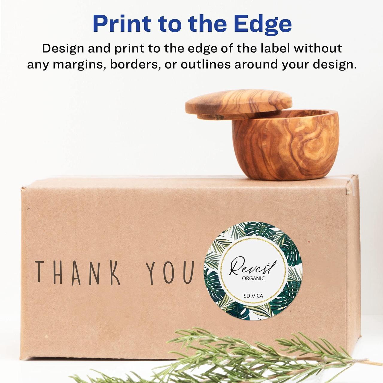 Alt view image 3 of 7 - Sure Feed Glossy Labels 3" dia White 8 Labels/Sheet 10 Sheets Pack 22891
