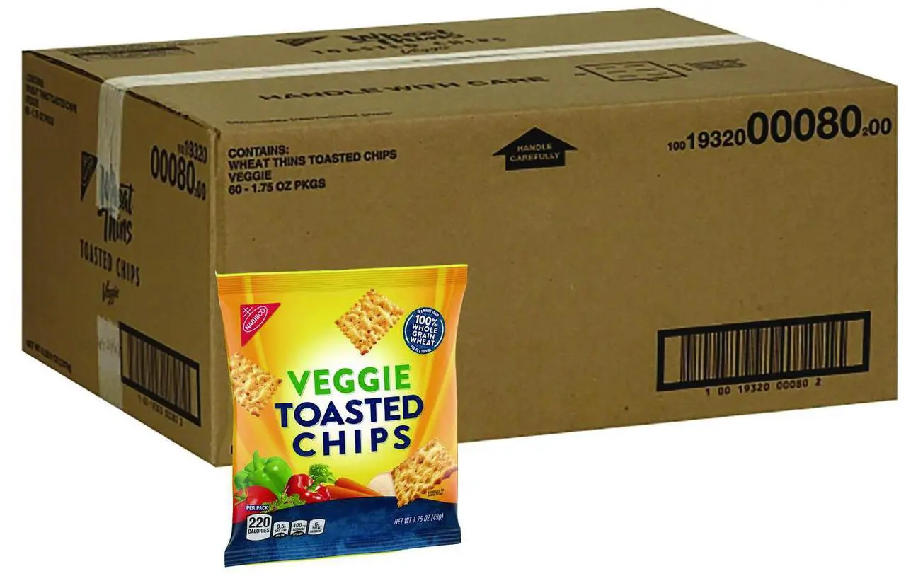 Alt view image 2 of 2 - Wheat Thins Veggie Toasted chip - 175 oz bag, 60 per case