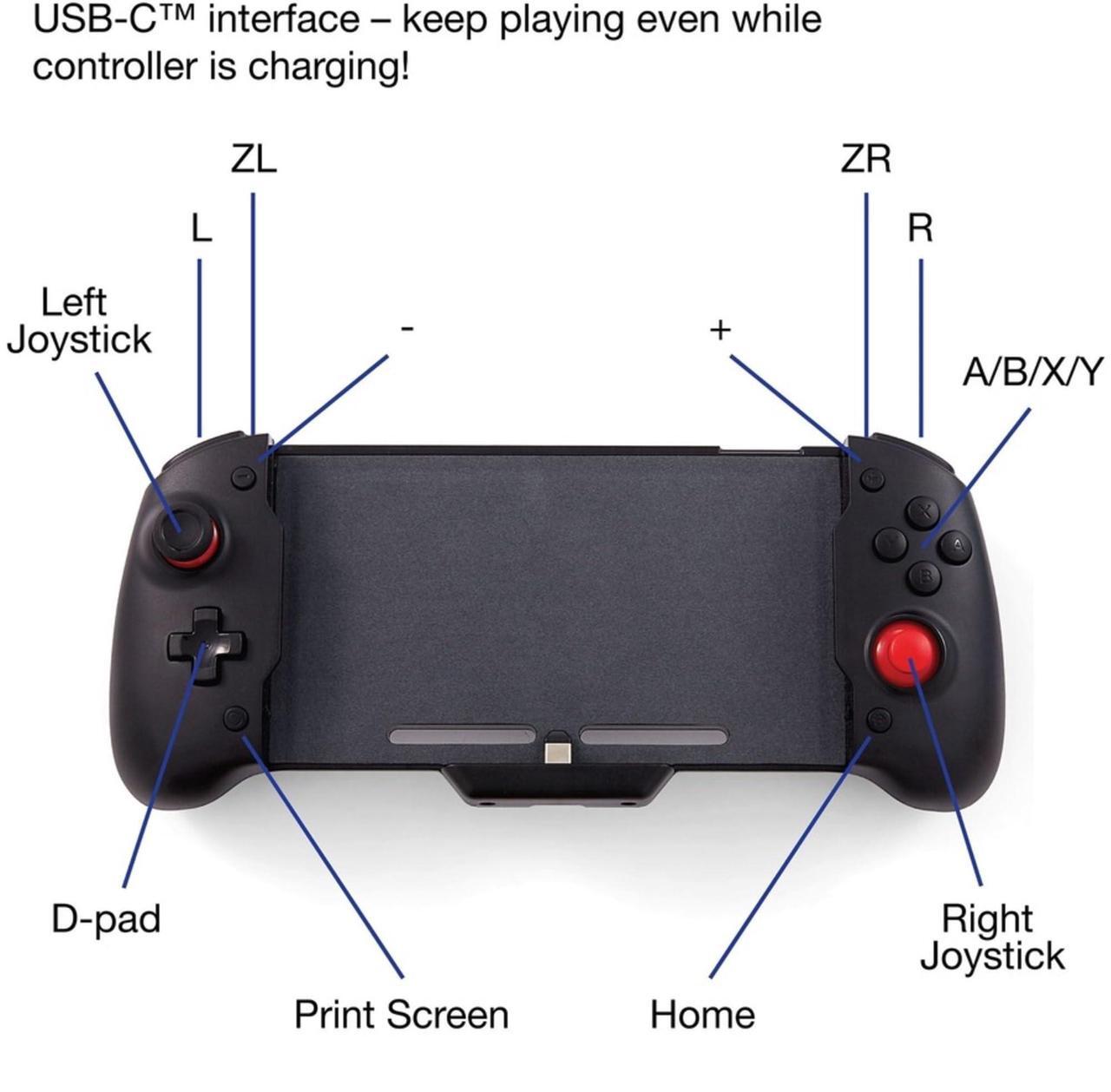 Alt view image 15 of 16 - Pro Controller Grip for Switch