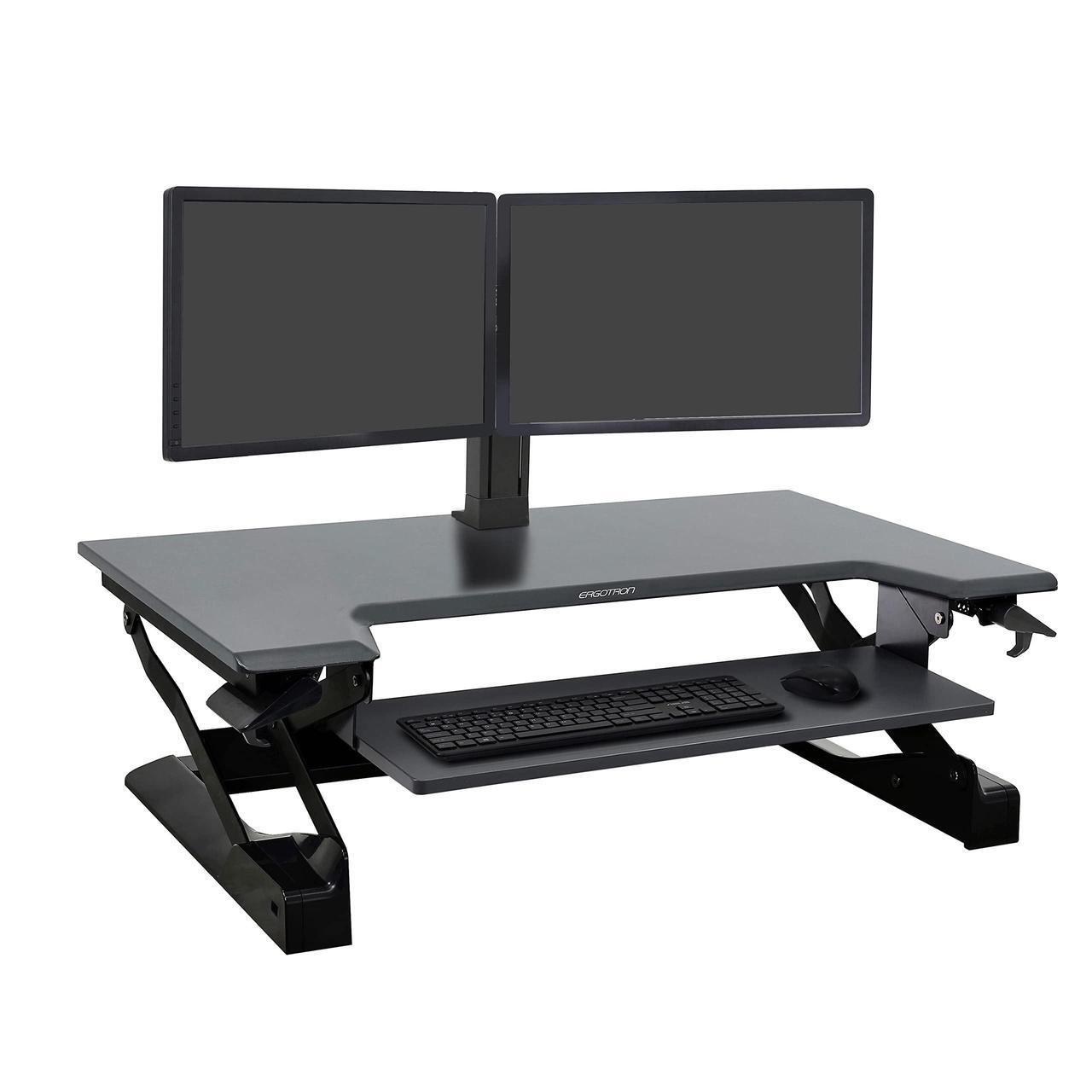 Alt view image 3 of 7 - Ergotron WorkFit-TL 37.5" Sit-Stand Desktop Workstation (Black)