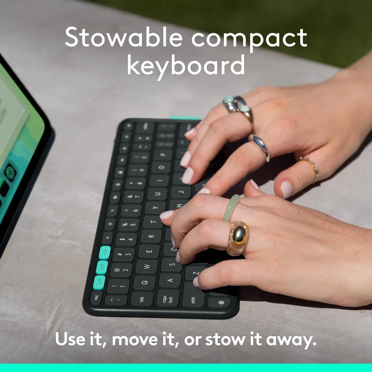 Alt view image 3 of 7 - Logitech Flip Folio, Keyboard Case for iPad Pro 11-inch (M4) & iPad Air 11-inch (M2 & M3)(5th Gen - 2024) - Protective & Stowable Bluetooth Keyboard Case, Multi-Device - Midnight Black