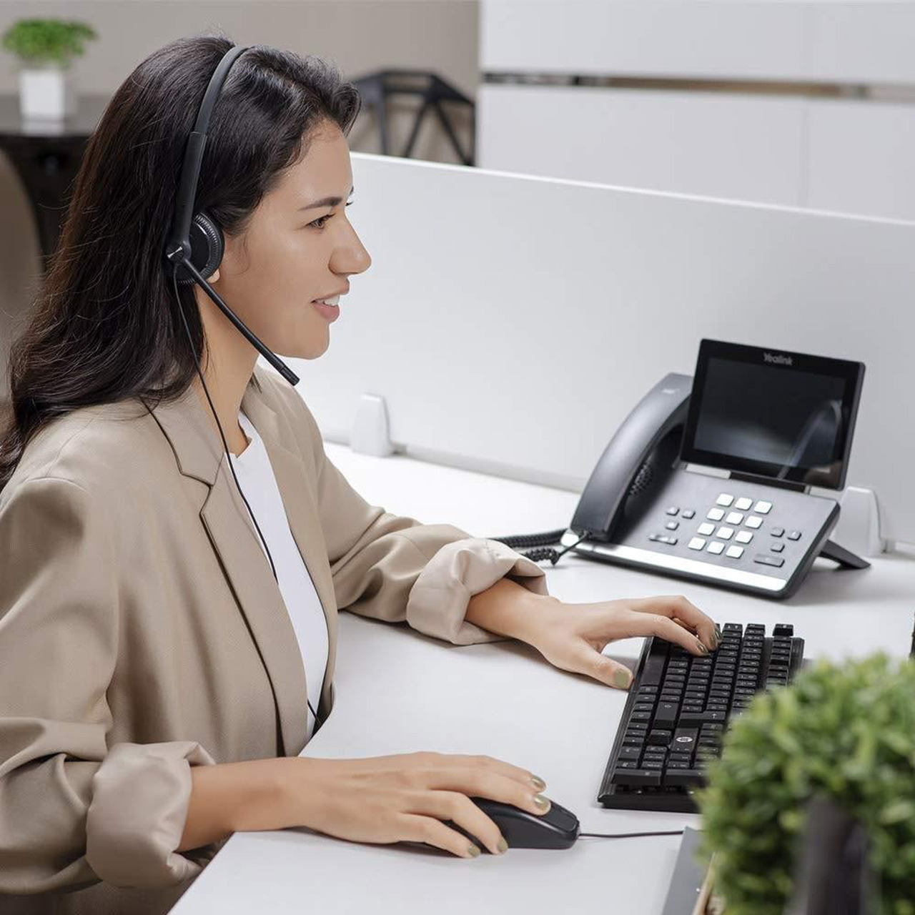 Open Box: yealink yhs34 mono analog wired headset - qd to rj9 - Newegg.com - Image 16