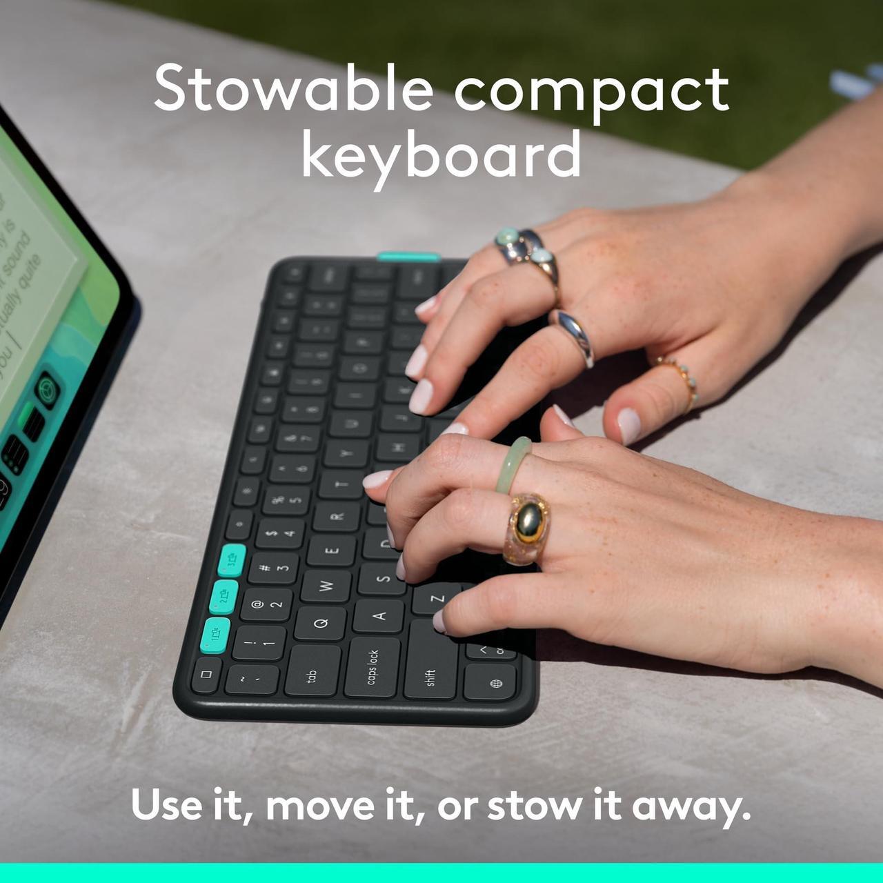 Alt view image 3 of 7 - Logitech Flip Folio Keyboard Case for iPad Pro 13" (M4), iPad Air 13" (M2 & M3)