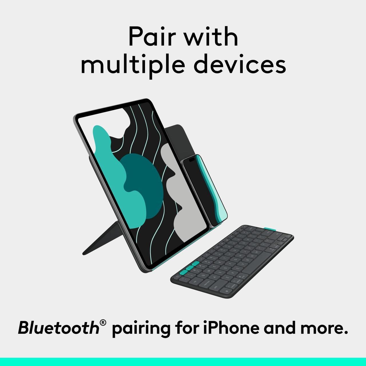 Alt view image 6 of 7 - Logitech Flip Folio Keyboard Case for iPad Pro 13" (M4), iPad Air 13" (M2 & M3)
