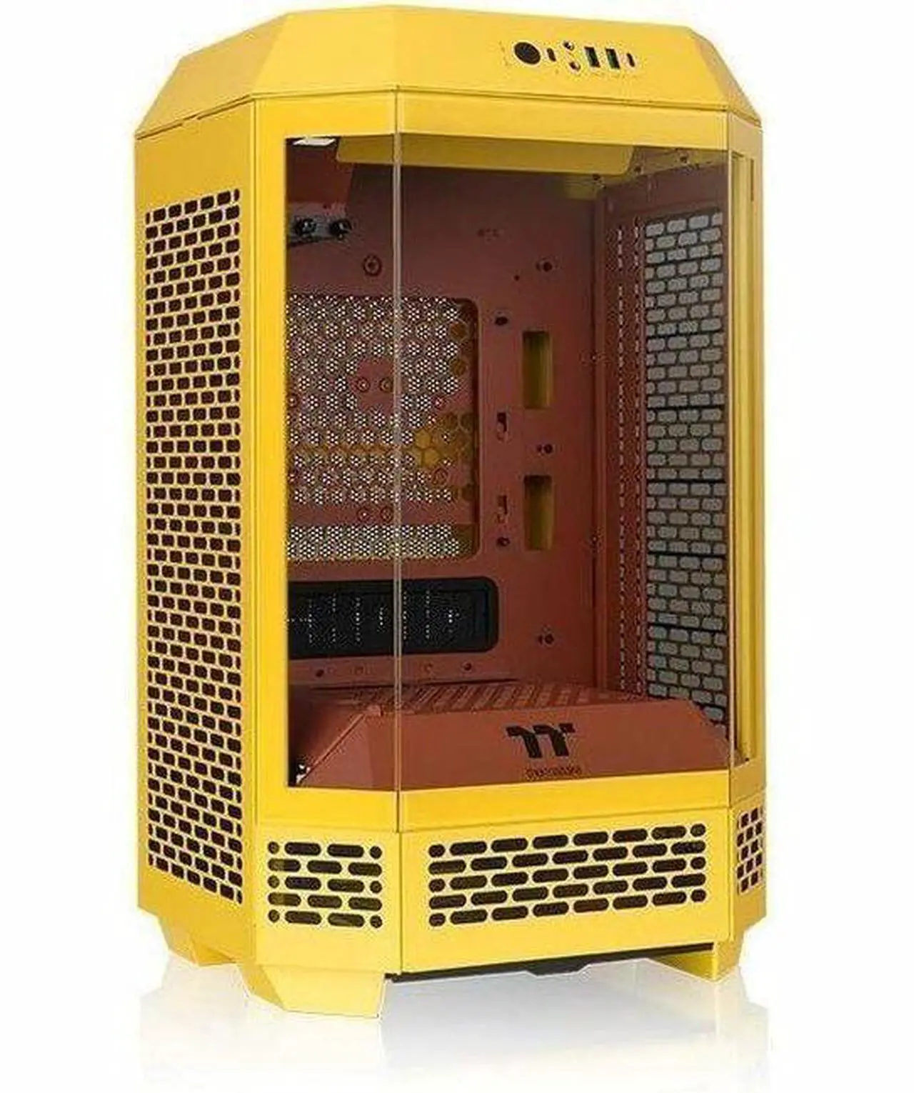 Alt view image 15 of 17 - Thermaltake Tower 250 mITX Mini Tower; 2x120mm CT Fans Included; 360mm Radiator Support; 360mm GPU Clearance; Dual Chamber; Butter Caramel; CA-1Z9-00SMWN-00