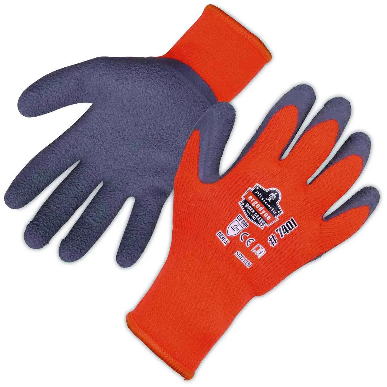 Main image of ProFlex 7401-CASE Coated Lightweight Winter Gloves EN388: 2131X 9" Long X-Large Orange Pair 17625