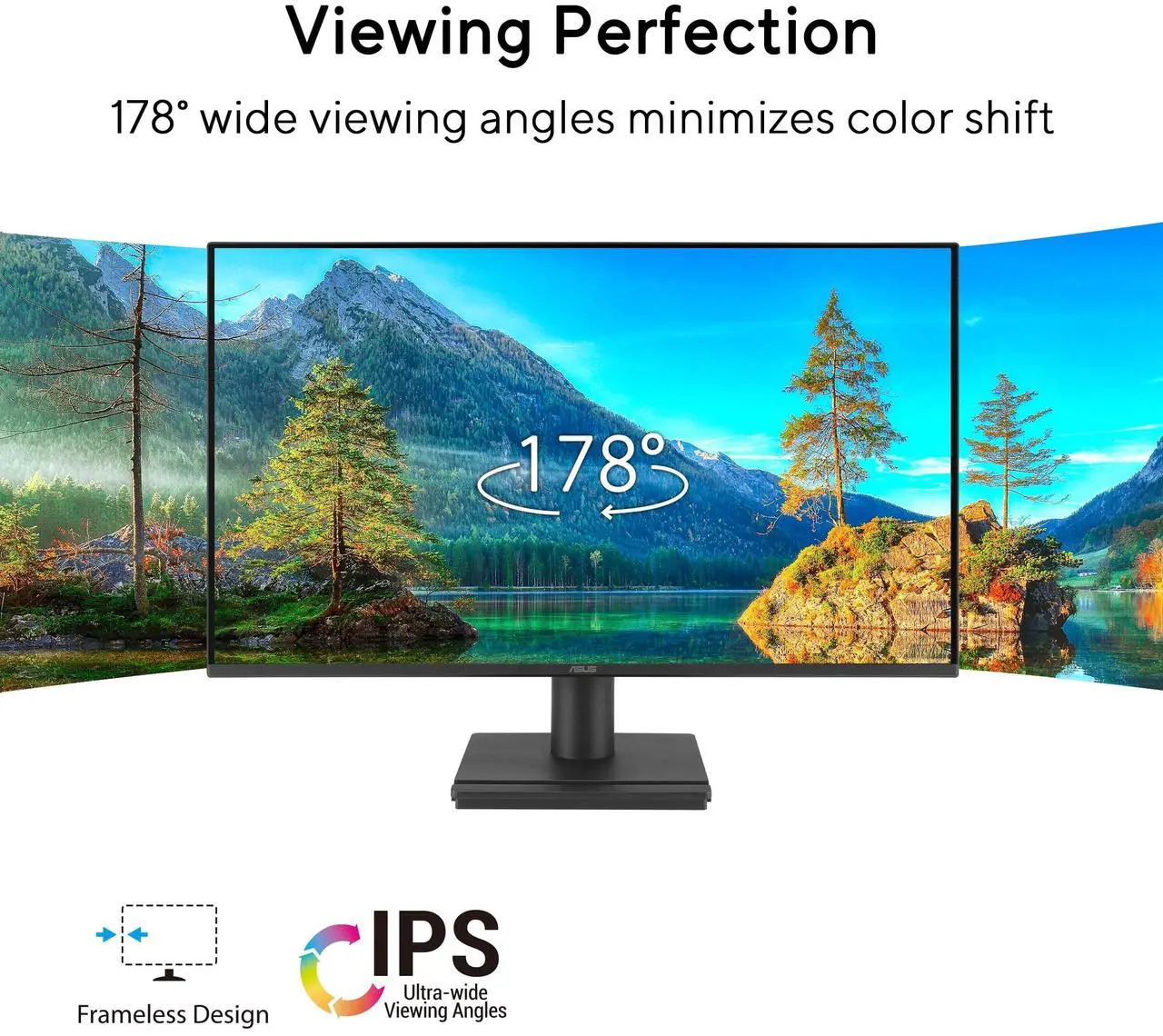 Alt view image 10 of 20 - ASUS 24” (23.8-inch viewable) 1080P VA249HG Eye Care Monitor – IPS, Full HD, 99% sRGB, Frameless, 120Hz, Adaptive-Sync, 1ms, HDMI, VGA, Low Blue Light, Flicker Free, Wall Mountable