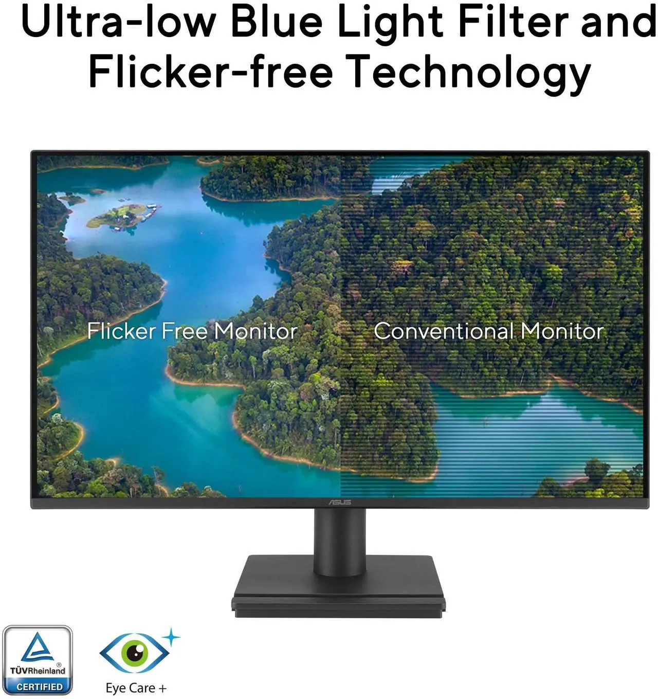 Alt view image 13 of 20 - ASUS 24” (23.8-inch viewable) 1080P VA249HG Eye Care Monitor – IPS, Full HD, 99% sRGB, Frameless, 120Hz, Adaptive-Sync, 1ms, HDMI, VGA, Low Blue Light, Flicker Free, Wall Mountable